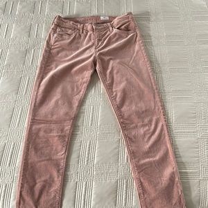 Adriano Goldschmied blush velvet jean size 27